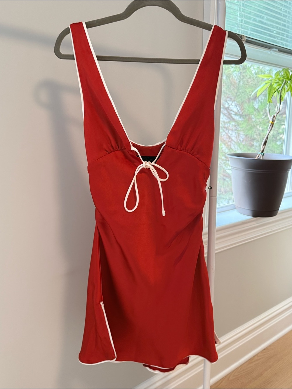 ZARA mini Red Tie-Front dress